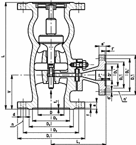 14-221-h-11 Z40 117 540 PN40 ventil zpětný do svis. potrubí s automatickým přepouštěním