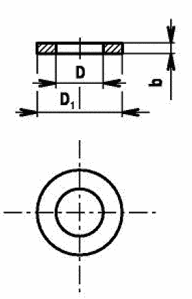 71-551-h-1 ČSN 13 7540.1 těsnění ploché pro tlakoměrové přípojky